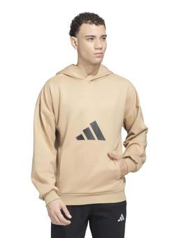 adidas - Brown Polyester Full Sleeves Training Hoodie