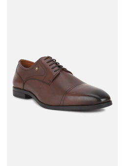 Louis Philippe - Men Brown Leather Lace Up Derbies