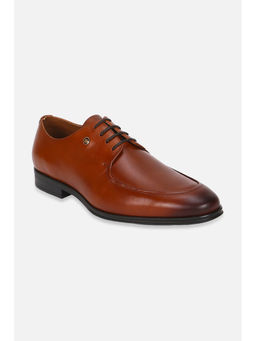 Louis Philippe - Men Brown Leather Lace Up Derbies