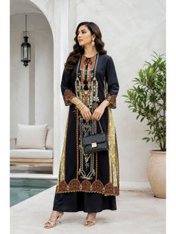 HAAVI BY PURAB - Black Kavyana Royal Legacy Printed Kurta with Palazzo