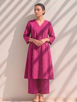 JITI - Magenta Summer Blush Kurta with Pant