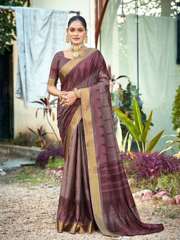 KALAASHREE - Maroon Women's Partywear Saree With Stylish Ethnic Appeal