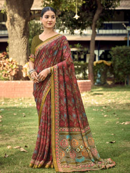 KALAASHREE - Maroon Women's Classic Saree With Stylish Ethnic Appeal