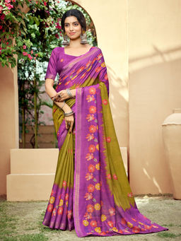 KALAASHREE - Pink Women's Designer Saree With Decorative Pallu