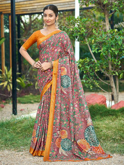 KALAASHREE - Pink Women's Classic Saree With Stylish Ethnic Appeal
