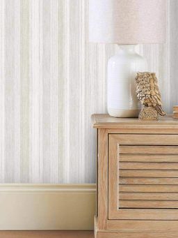 Excel - Wallpaper Raw Silk Grey Thread Stripes
