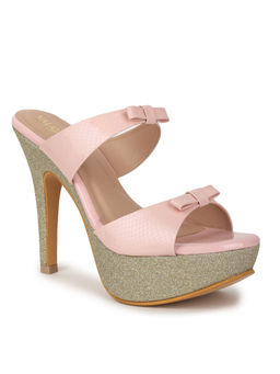 VALIOSAA - Pink Party Textured Stilettos