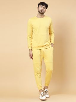 RIGO - Men Yellow Solid Terry Tracksuit (Set of 2)