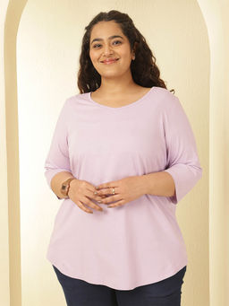 Amydus - Plus Size Lavender Top