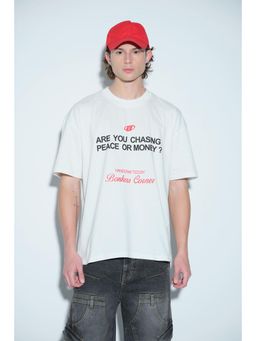 Bonkers Corner - White In Pursuit Oversized T-Shirt