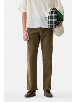 Snitch - Olive Denim Straight Casual Jeans for Men