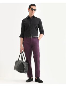 Rare Rabbit - Purple Straight Fit Trouser
