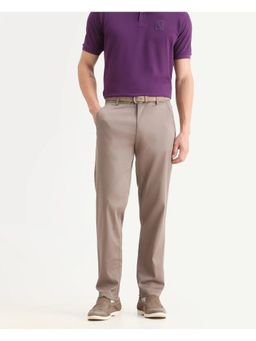 Rare Rabbit - Beige Regular Fit Plain Trouser