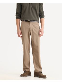 Rare Rabbit - Beige Regular Fit Stretchable Trouser