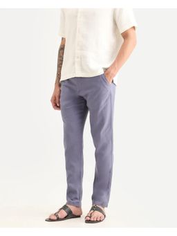 Rare Rabbit - Purple Drawstring Regular Fit Trouser