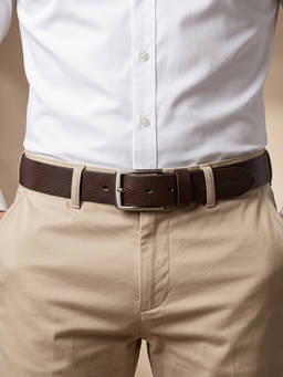 Crabby Hunt - Men's Brown Leather Belt