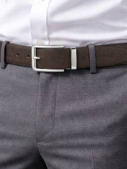 Crabby Hunt - Men's Leather Brown Sufiyana Silver Belt