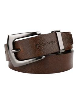 Crabby Hunt - Men's Casual Oil Pull-Up Gunmetal Leather Belt
