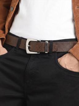 Crabby Hunt - Men's Casual Oil Pull-Up Silver Leather Belt