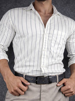 Crabby Hunt - Men's Black Sufiyana Leather Belt