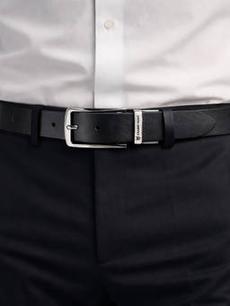 Crabby Hunt - Men's Mild Silver Reversible Leather Belt