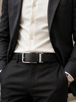 Crabby Hunt - Men's Reversible Leather Orbit Silver Belt