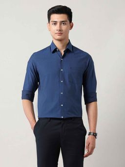 Arrow - Mens Blue Pure Cotton Manhattan Slim Fit Shirt