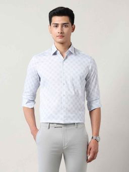 Arrow - Mens Blue Floral Printed Manhattan Slim Fit Shirt