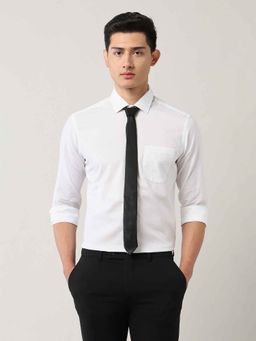 Arrow - Mens Solid Pure Cotton Jacquard Shirt