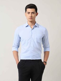 Arrow - Mens Blue Slim Fit Textured Shirt