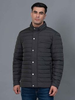 Red Tape - Dark Olive Solid Polyester Mens Padded Jacket