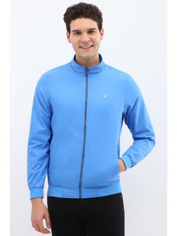 Allen Solly - Men Blue Solid Full Sleeves Casual Jacket