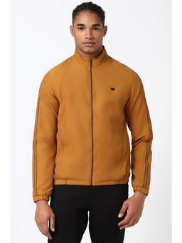 Peter England - Men Orange Solid Casual Jacket