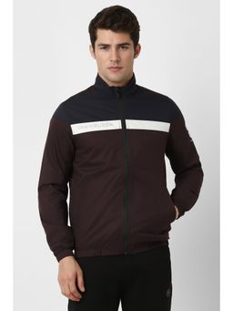 Van Heusen - Men Wine Colorblock Casual Jacket