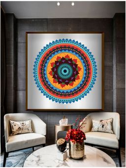 The Art House - Blue Mustard The Mandala Art Painting Wall Art