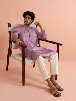 KISAH - Men Purple Kurta with Trouser