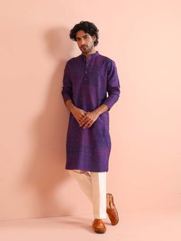 KISAH - Men Purple Kurta with Trouser