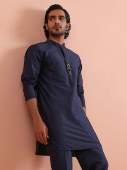 KISAH - Men Navy Mid Classic Festive Wear Kurta