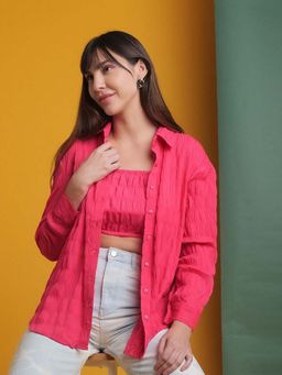 Freehand - Women Pink Solid Shirt