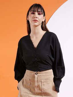 Freehand - Women Black Solid Top