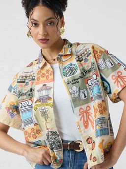 The Souled Store - Women Multi-Color Printed Shirt