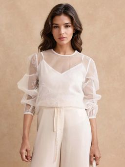 RAREISM - Women White Solid Top