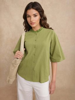 RAREISM - Women Olive Solid Top