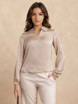 RAREISM - Women Beige Solid Top
