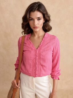 RAREISM - Women Pink Solid Top