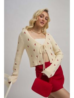 Virgio - Women Off White Floral Top