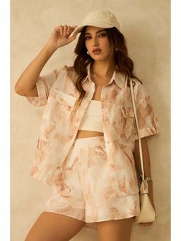 Virgio - Women Rust Printed Shirt