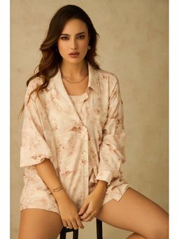 Virgio - Women Beige Floral Shirt