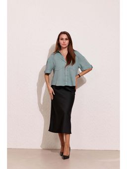 Virgio - Women Blue Solid Shirt