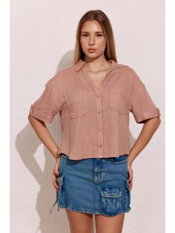 Virgio - Women Mauve Solid Shirt